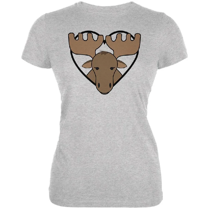 Performance T-ShirtsLove Heart Emerging Moose Juniors Soft T Shirt