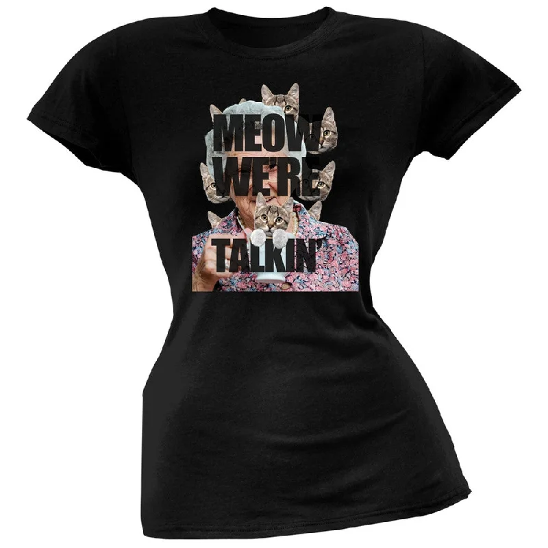 Crewneck T-ShirtsMeow We're Talkin' Black Juniors T-Shirt