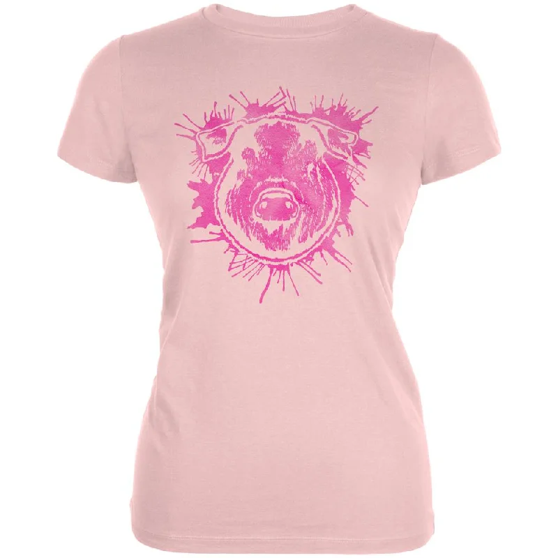 Band Merch T-ShirtsPiggy Pretty in Pink Juniors Soft T Shirt