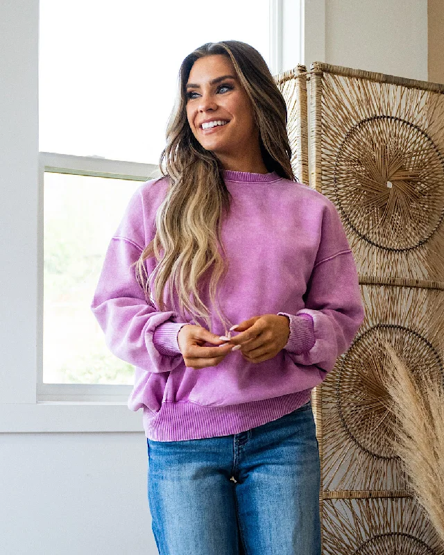 Boyfriend Crewneck Sweatshirt - Mauve