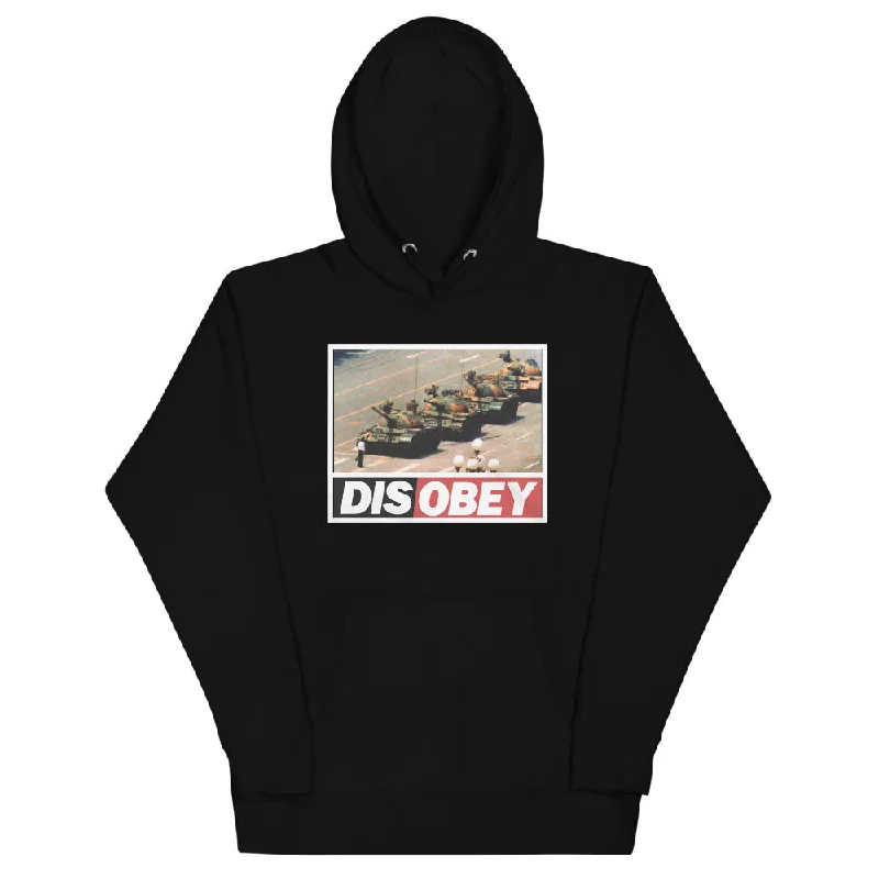 Asymmetrical HoodiesTank Man DISOBEY Athletic Unisex Hoodie