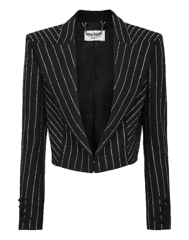 Cady Bolero Crystal Pinstripe