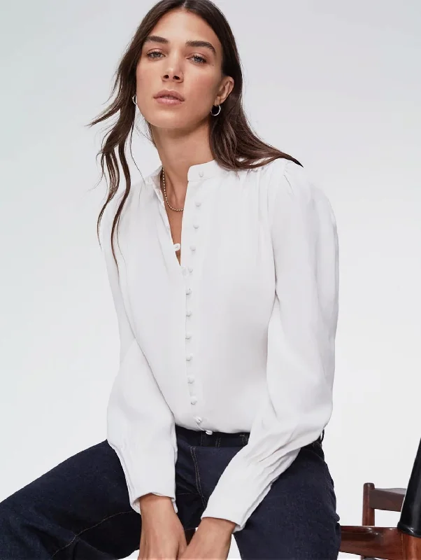 Annika TENCEL™ Blouse | Pure WhiteCropped Shirts