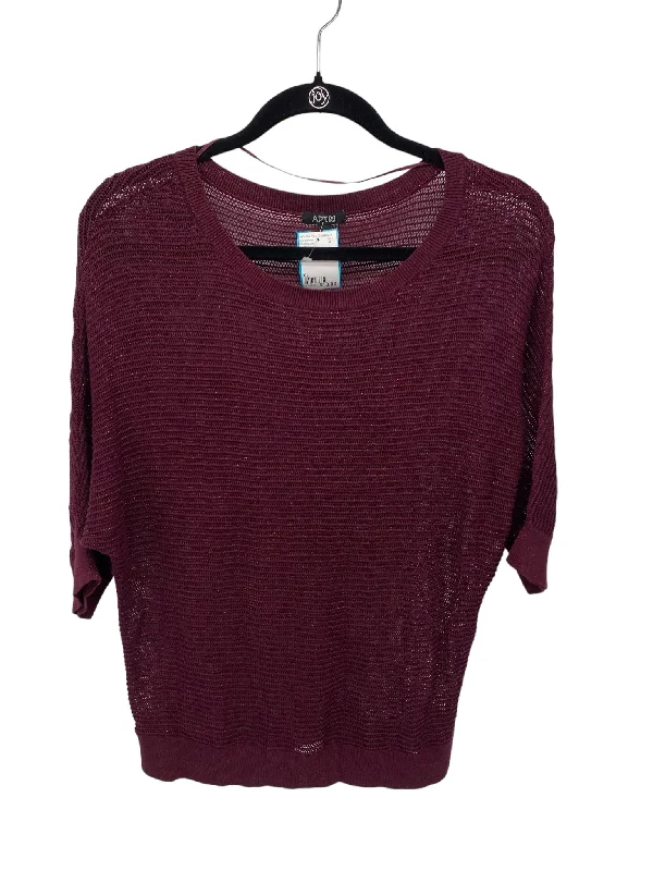 Apt 9 Misses Size XL Burgundy 3/4 BlouseFringed Shirts