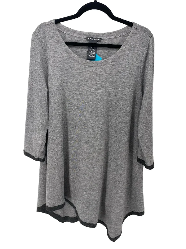 Chelsea & Theodore Misses Size XL Grey 3/4 BlouseArtist Shirts