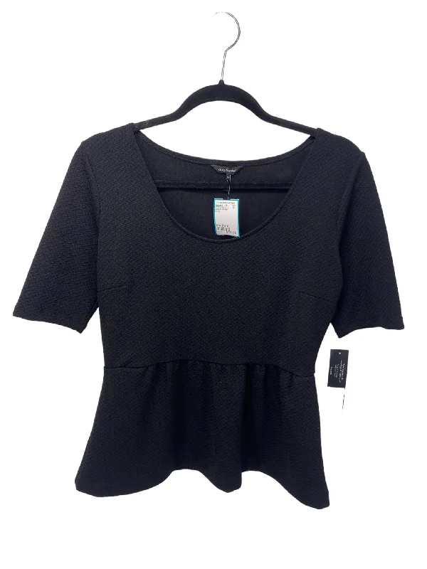 Daisy Fuentes Misses Size Medium Black 3/4 BlousePeplum Shirts