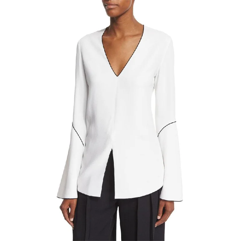 Derek Lam White Split Hem BlouseHiking Shirts