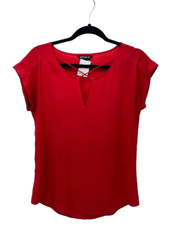 Express Misses Size Small Red SS BlouseStatement Shirts