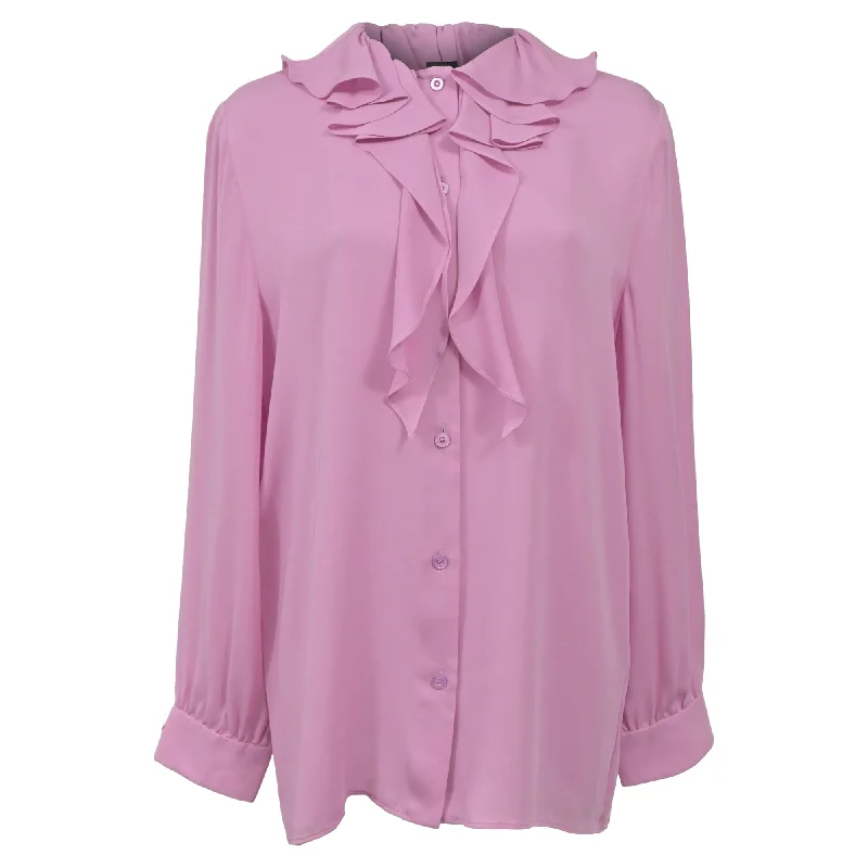 Gucci 2015 Re-Edition Blouse in Pink SilkSports Team Shirts