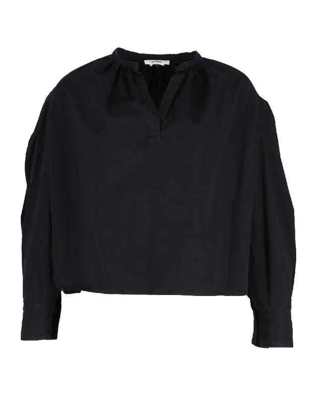 Isabel Marant Etoile Loose Blouse in Black CottonPerformance Shirts