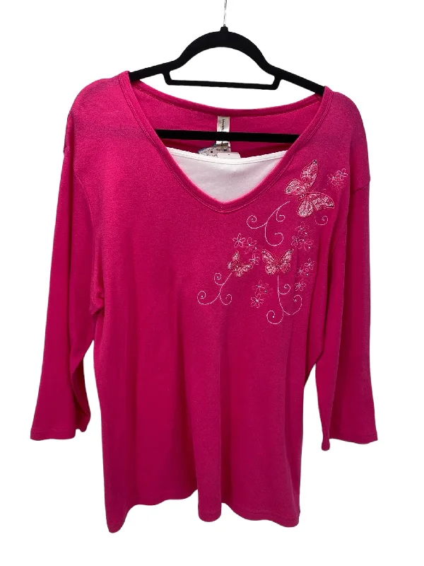 It's SO You Boutique Misses Size Large Pink 3/4 BlouseBranded Shirts