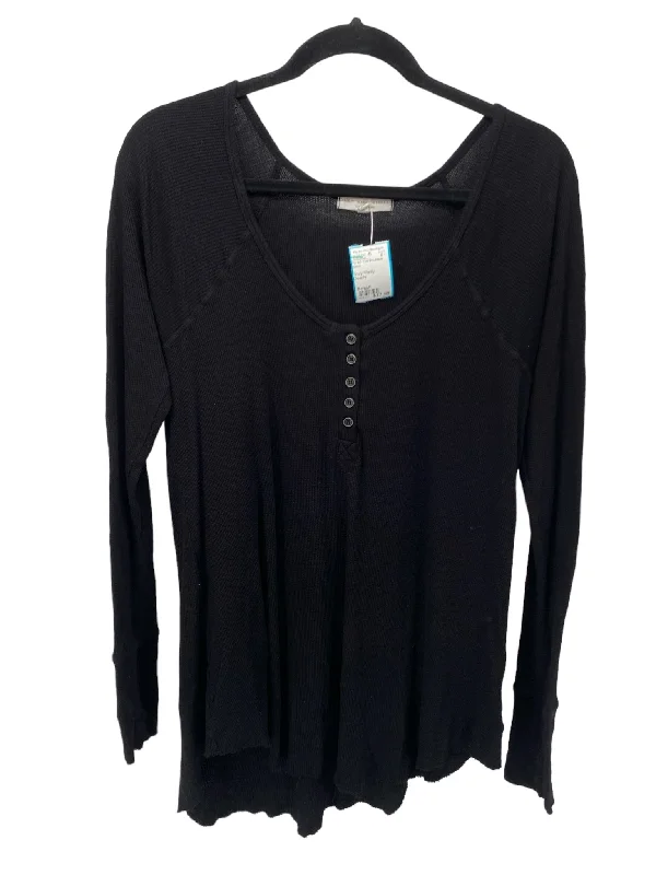 It's SO You Boutique Misses Size Small Black LS BlouseLounge Shirts