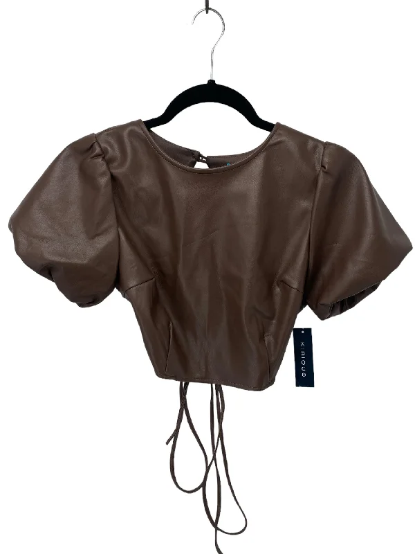 It's SO You Boutique Misses Size Small Brown SS BlouseHemp Shirts