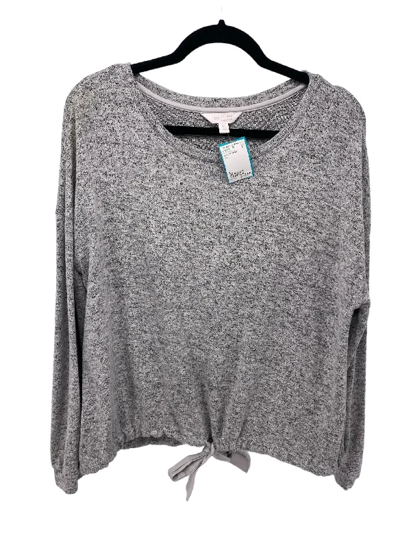 Lauren Conrad Misses Size XL Grey LS BlousePolyester Shirts