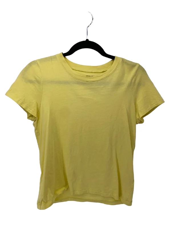 Madewell Misses Size Small Yellow SS BlouseSheer Shirts