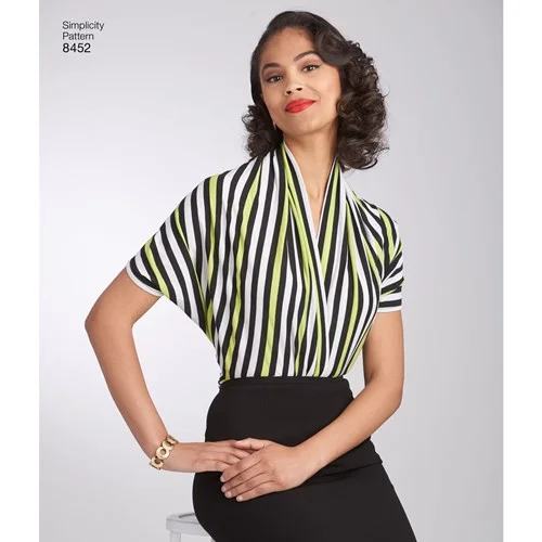 Simplicity Vintage Blouse S8452Striped Shirts