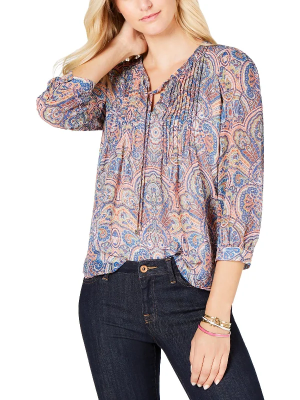 Womens Paisley Pintuck BlouseLimited Edition Shirts