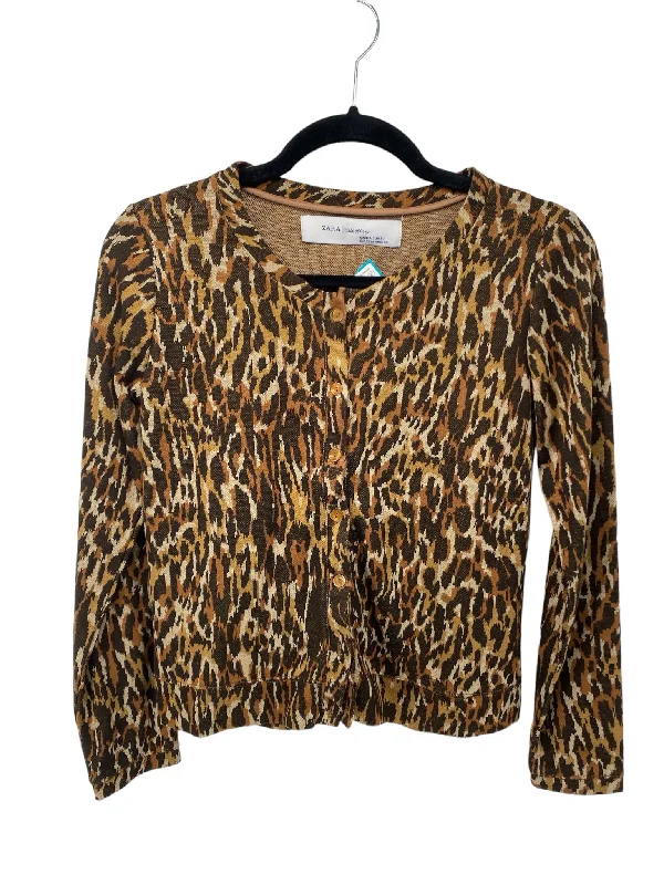 Zara Misses Size Medium Animal Print LS BlouseAthletic Shirts