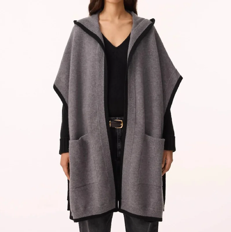 Belina Cashmere Cape In Flannel GreyEmbellished Jackets