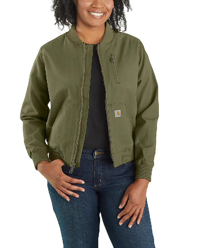 Carhartt Women's Canvas Bomber Jacket - BasilSnowboard Jackets