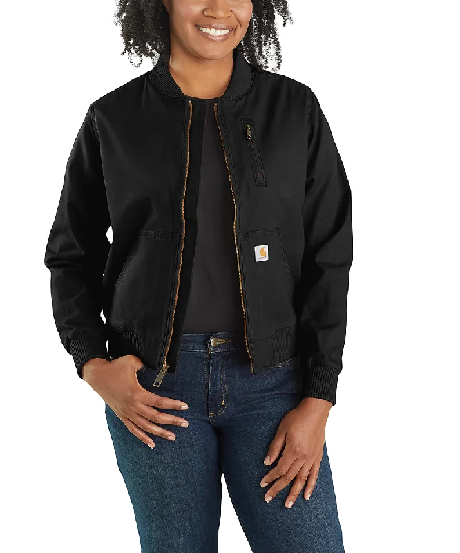 Carhartt Women's Canvas Bomber Jacket - BlackCasual Jackets