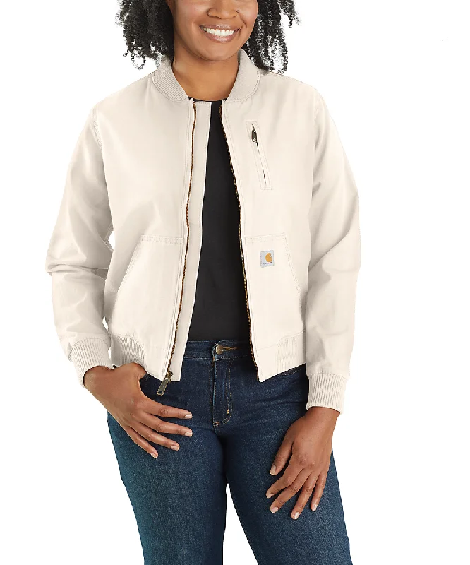 Carhartt Women's Canvas Bomber Jacket - NaturalFringed Jackets