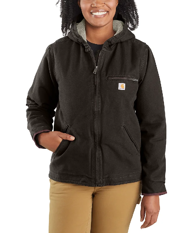 Carhartt Women's Sherpa Lined Sierra Jacket - Dark BrownLeather Jackets