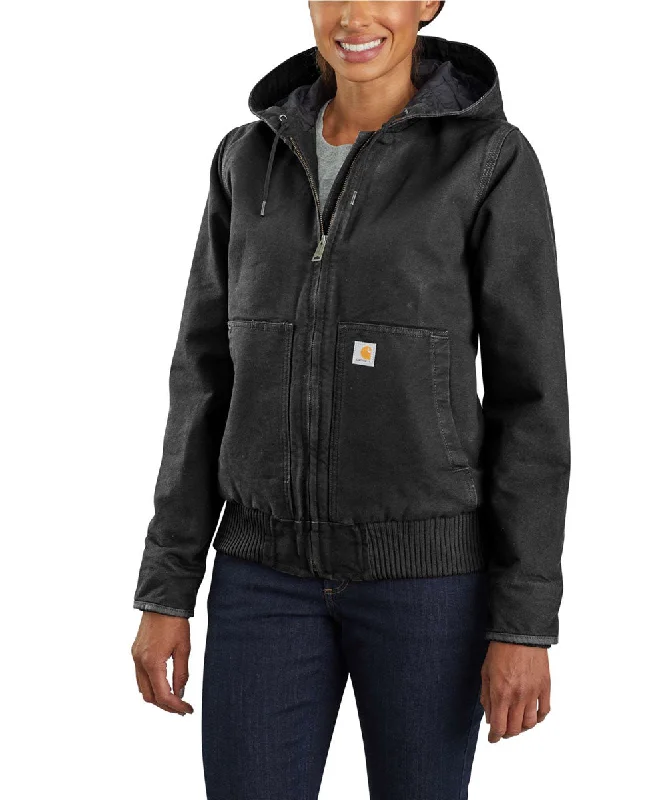 Carhartt Women's Washed Duck Insulated Active Jacket - BlackStreetwear Jackets