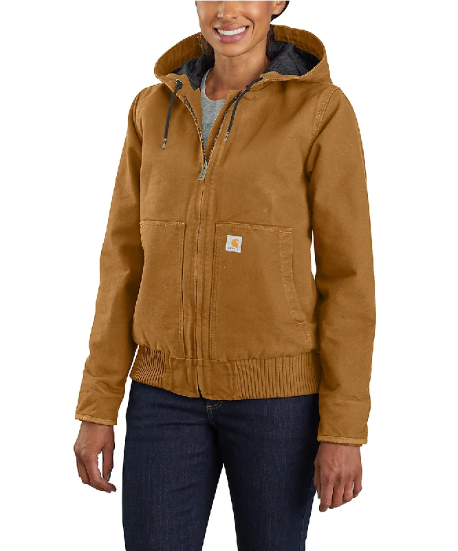 Carhartt Women's Washed Duck Insulated Active Jacket - Carhartt BrownRainproof Jackets