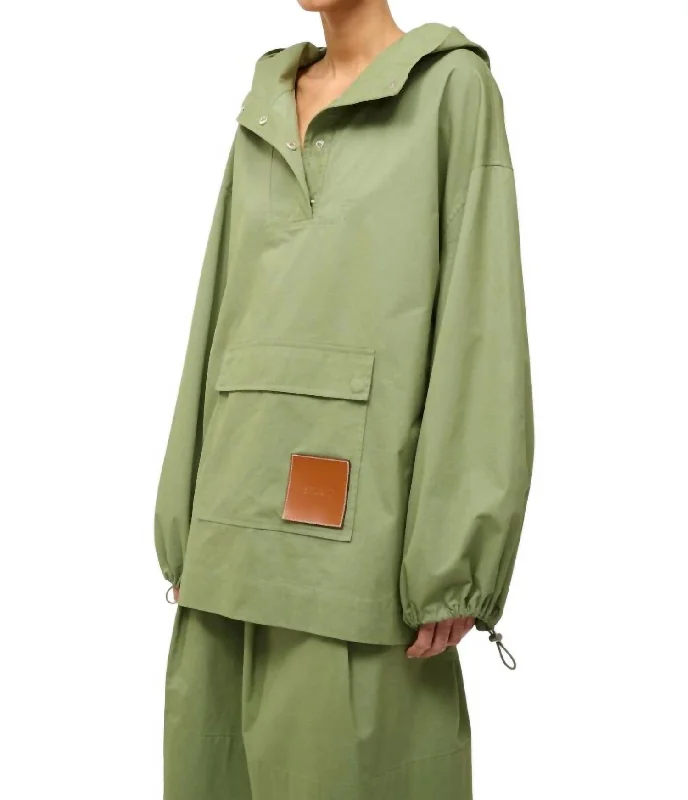 Deck Anorak In MossButton-Up Jackets