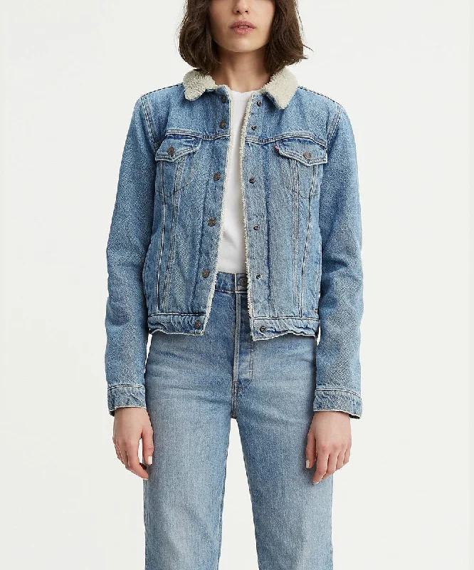 Levi's Women's Original Sherpa Trucker Jacket - Divided BlueSkateboard Jackets