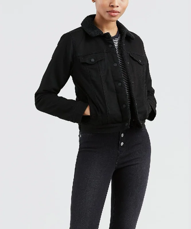 Levi's Women's Original Sherpa Trucker Jacket - Forever BlackHigh-Fashion Jackets