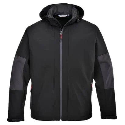 Portwest 3 layer Waterproof Softshell work jacket with Hood - TK53Beaded Jackets