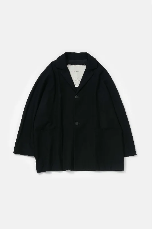 THE FISHMONGER JACKET / FLUID WOOL FLINTLogo Jackets