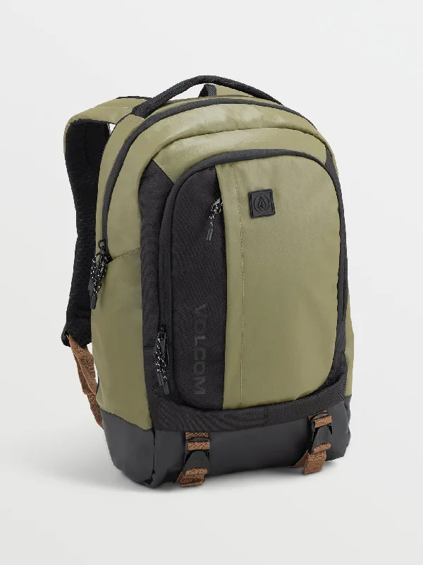 Venture Backpack - OliveLeather-Paneled Jackets