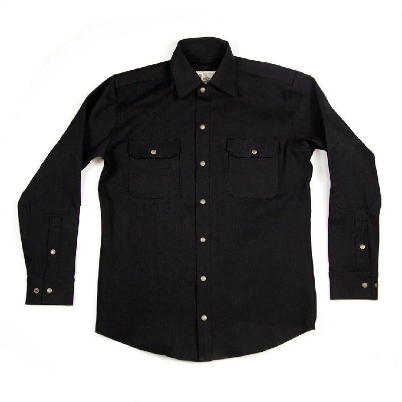 Witham Work Shirt - Black TwillEmbellished Jackets