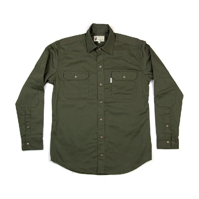 Witham Work Shirt - Olive TwillLace-Up Jackets