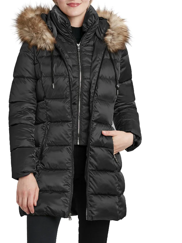 Womens Satin Cold Weather Puffer JacketHip-Hop Jackets