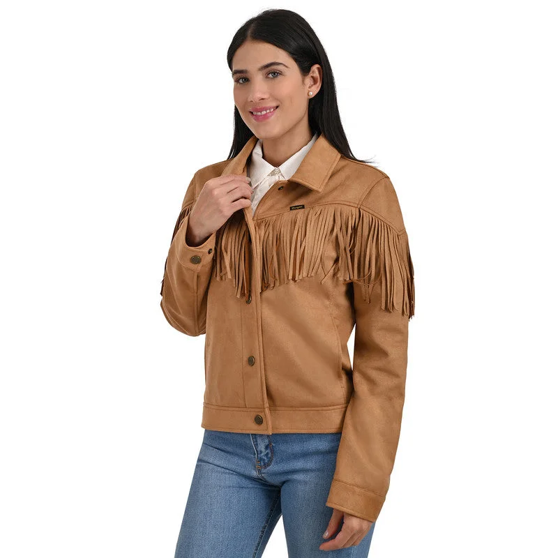 Wrangler Women's Western Style Fringed JacketRunning Jackets