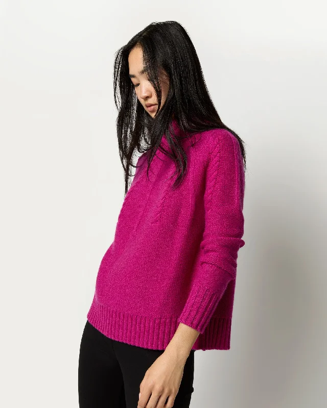 Boat Neck Knit TopsElsey Funnel-Neck Sweater