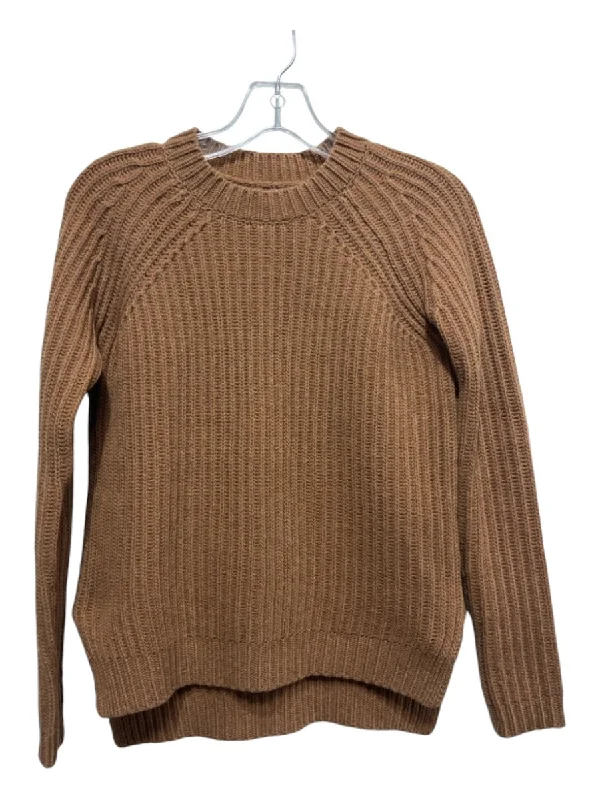 Velvet Knit TopsAnn Mashburn Size XS Tan Geelong Wool Long Sleeve Sweater