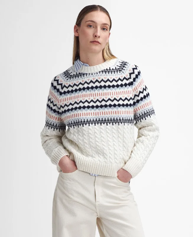 Fringed Knit TopsMarnie Fair Isle Crew Neck Jumper