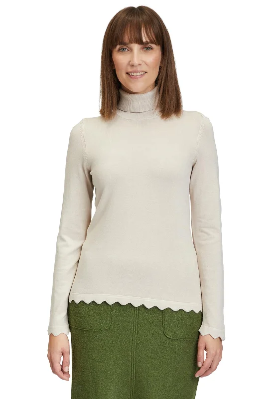 Betty Barclay Fine Knit Jumper, BeigeKnitted Long Sleeve