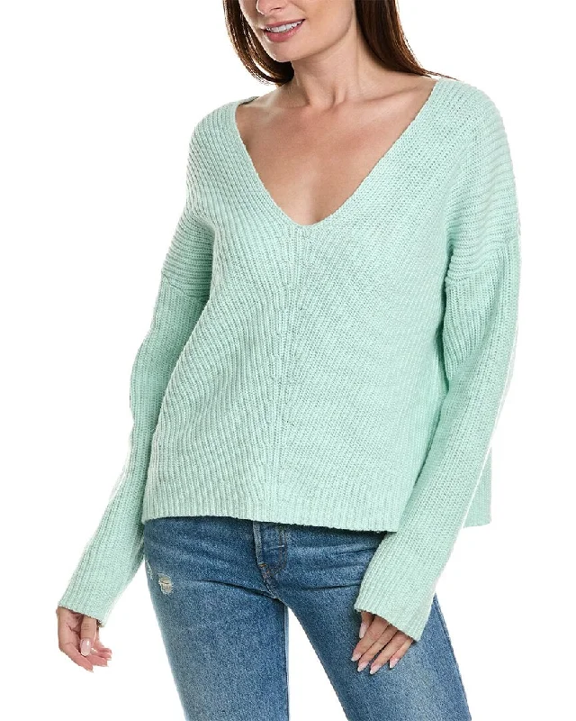 Thermal Knit TopsTheory Easy V-Neck Wool-Blend Sweater