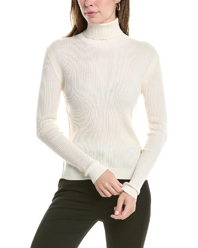 Cultural Knit TopsSt. John Wool & Silk-Blend Turtleneck Sweater