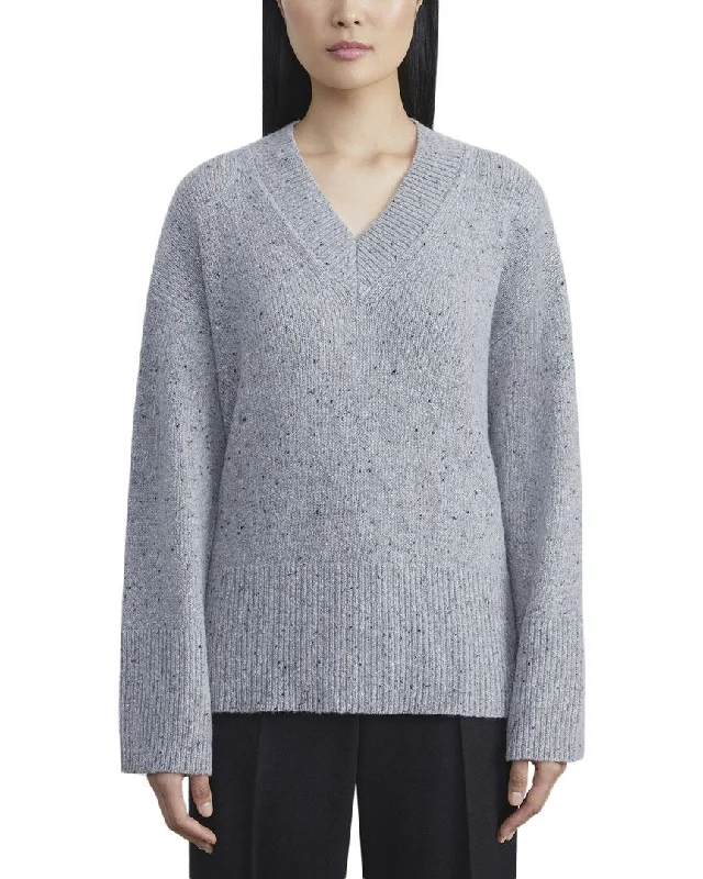 V-Neck Knit TopsLafayette 148 New York Drop Shoulder V-Neck Cashmere & Wool-Blend Sweater