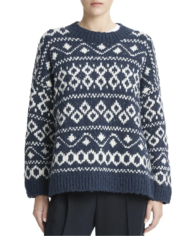 Streetwear Knit TopsVince Nordic Fair Isle Wool-Blend Sweater