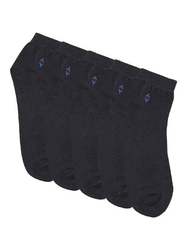 Painted Knit TopsMen Set of 5 Grey Ankle Length Socks