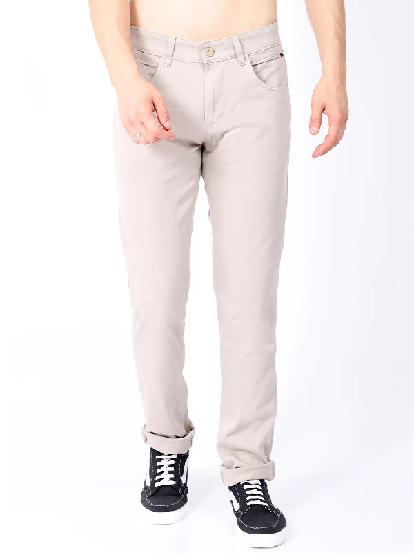 Summer Knit TopsMen's Casual Flat front Fawn  Trousers