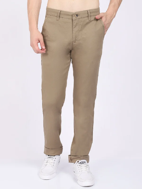 Casual Knit TopsMen's Casual Flat front Khaki  Trousers